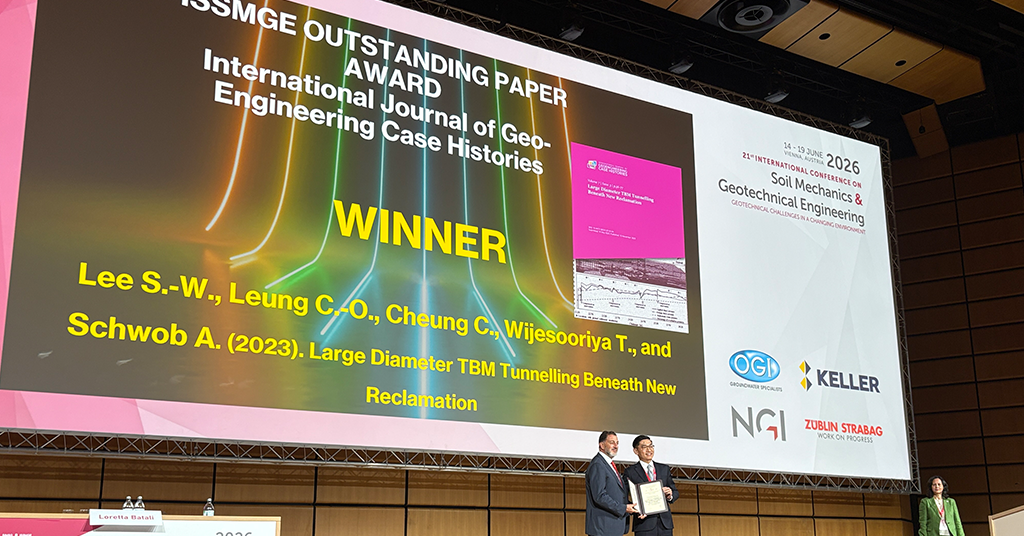 ISSMGE Outstanding Paper in the International Journal of Geoengineering Case Histories Award