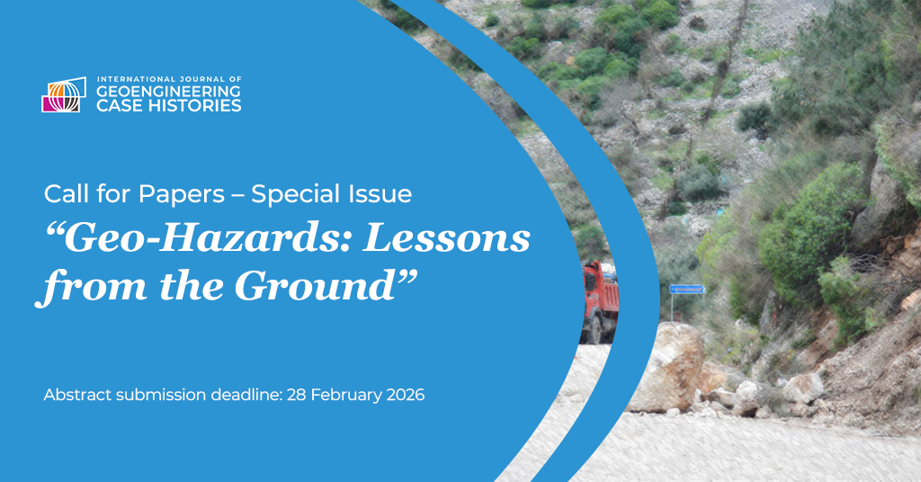 Call for Papers for Special Issue on “Geo-Hazards: Lessons from the Ground”